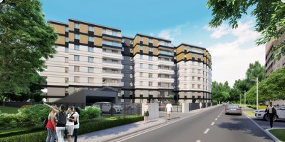 Po prawej stronie widać kawałek budynku D